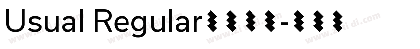 Usual Regular字体下载字体转换